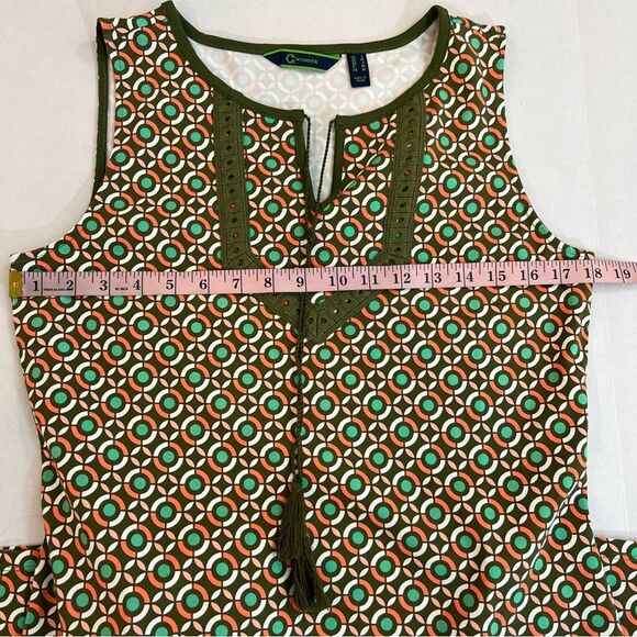 NWOT C. Wonder Regular Printed Knit Midi Dress in Olive | Size S - Picture 15 of 15